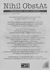 Nihil Obstat. Revista de ideas, cultura y metapol&iacute;tica - Ediciones Nueva Rep&uacute;blica